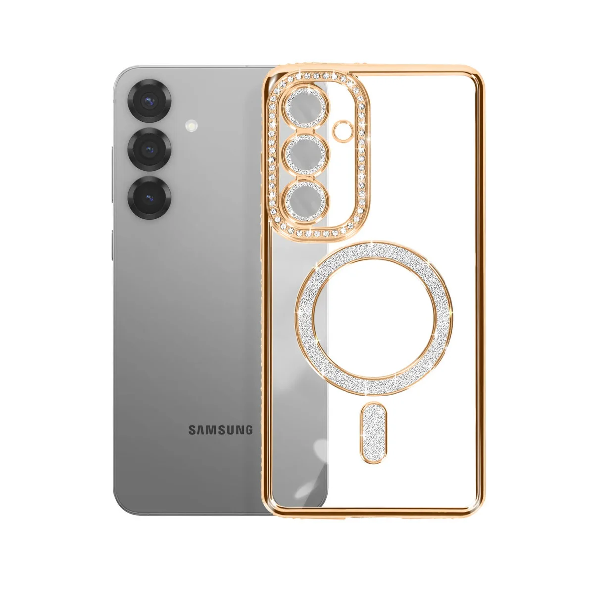 Galaxy S26 Joke Simli Magneticsafe Kılıf - Gold