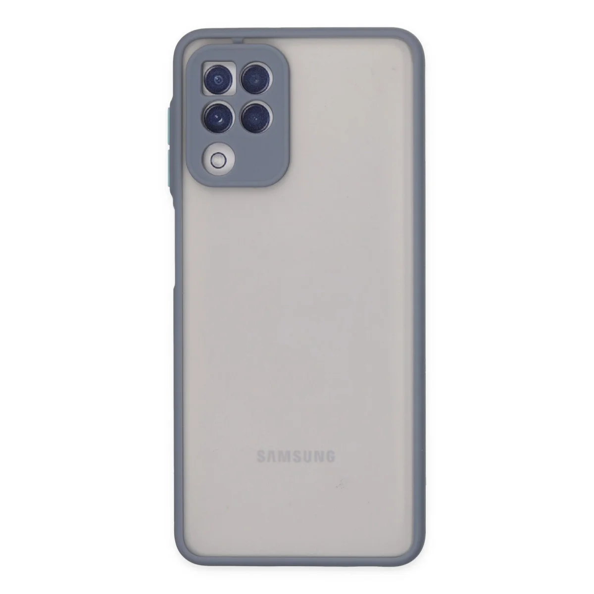 Galaxy A22 Kılıf Montreal Silikon Kapak - Gri