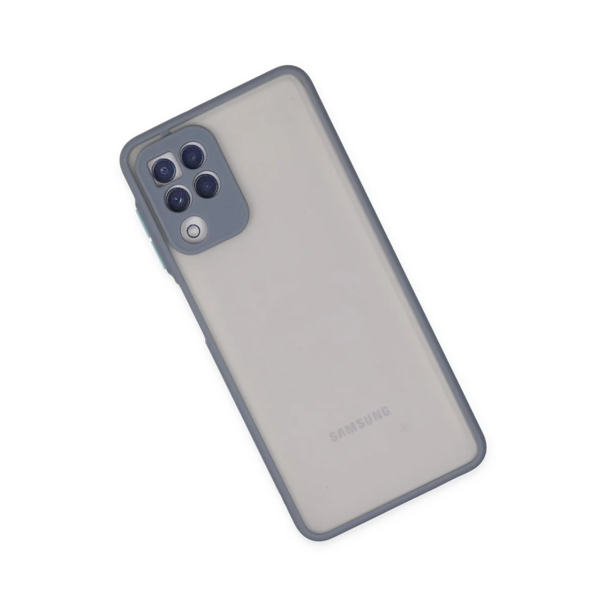 Galaxy A22 Kılıf Montreal Silikon Kapak - Gri