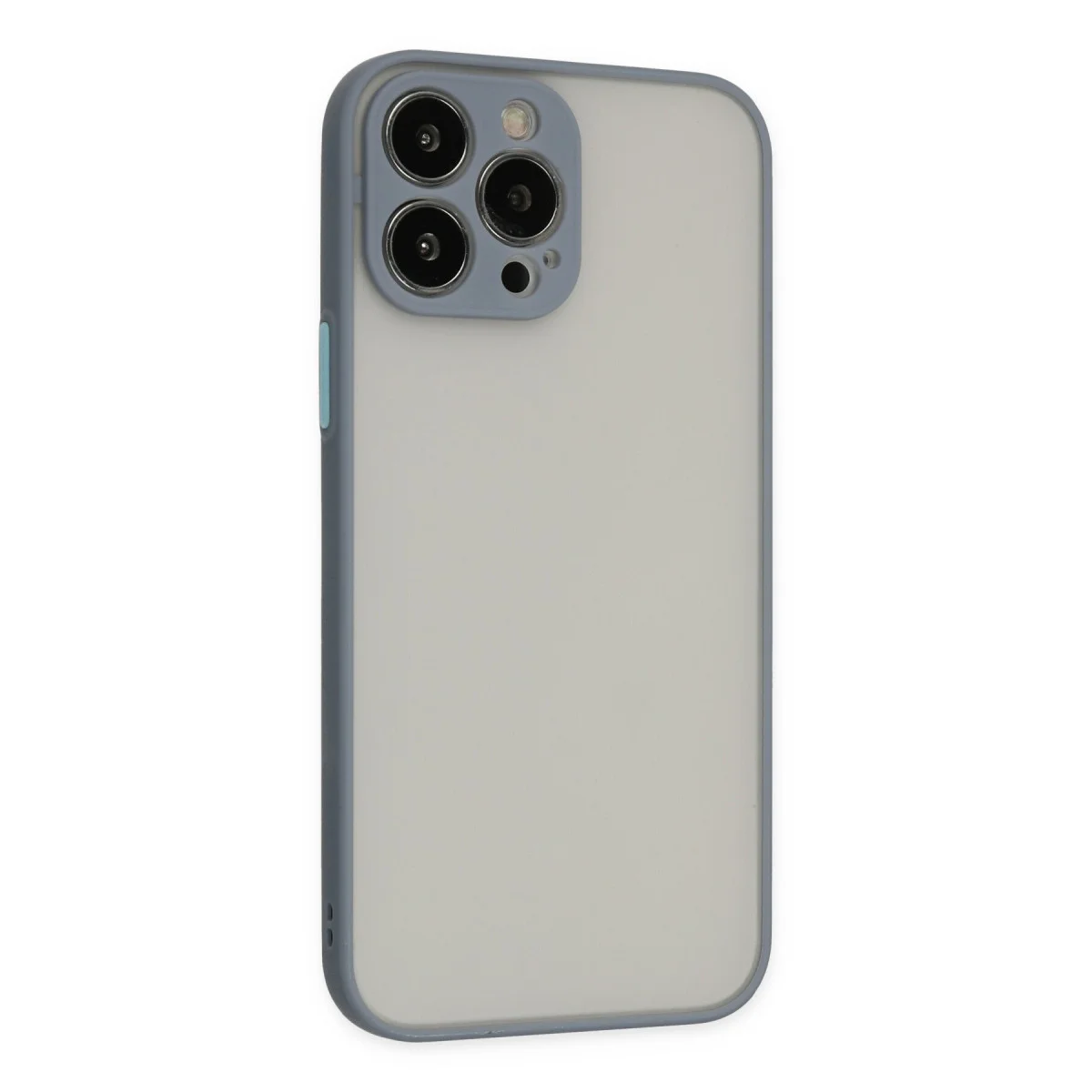 iPhone 13 Pro Max Kılıf Montreal Silikon Kapak - Gri