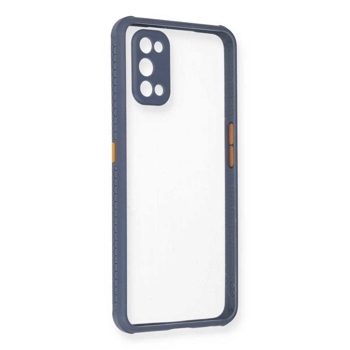 Realme 7 Pro Kılıf Miami Şeffaf Silikon - Gri