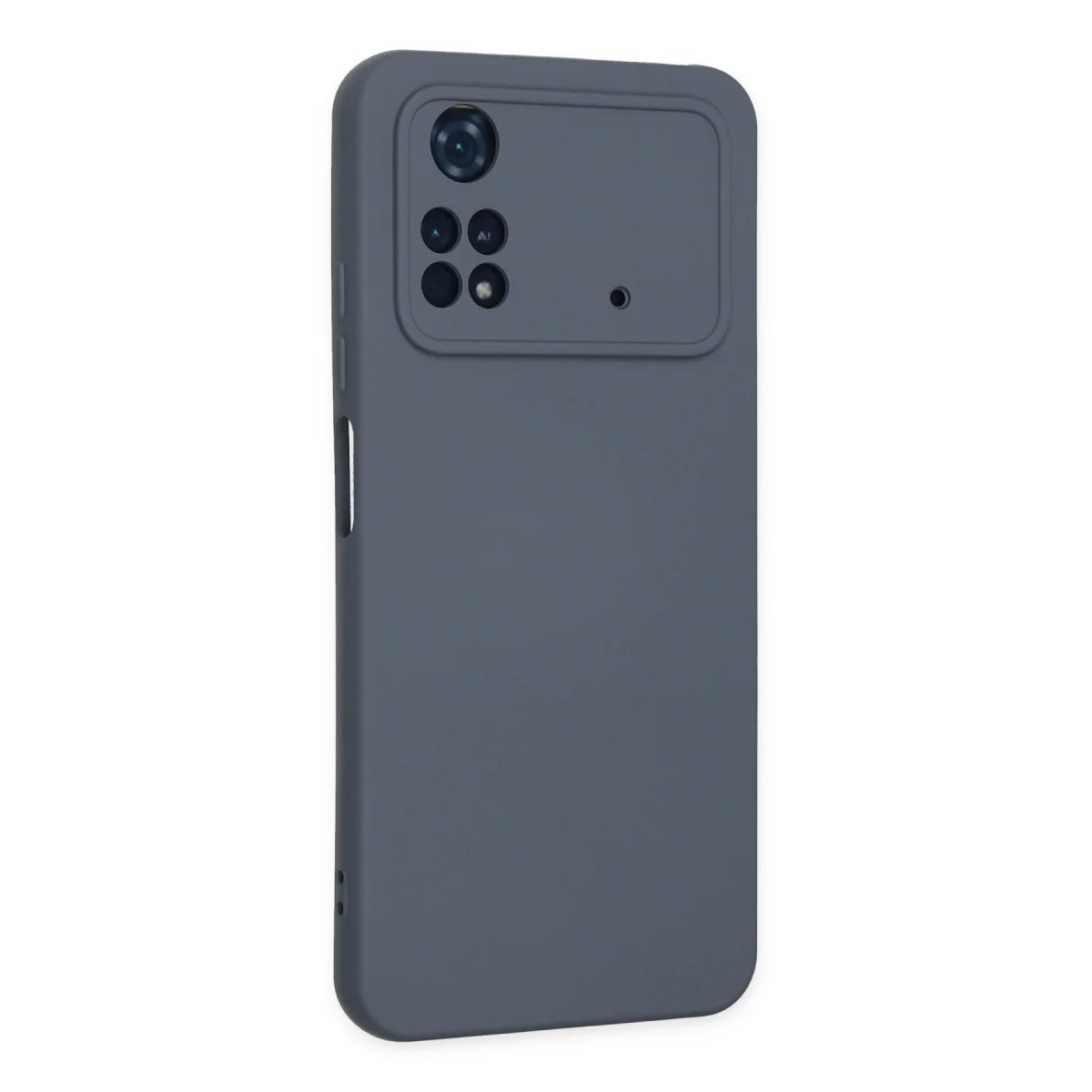 Poco M4 Pro 4G Kılıf Nano içi Kadife Silikon - Gri