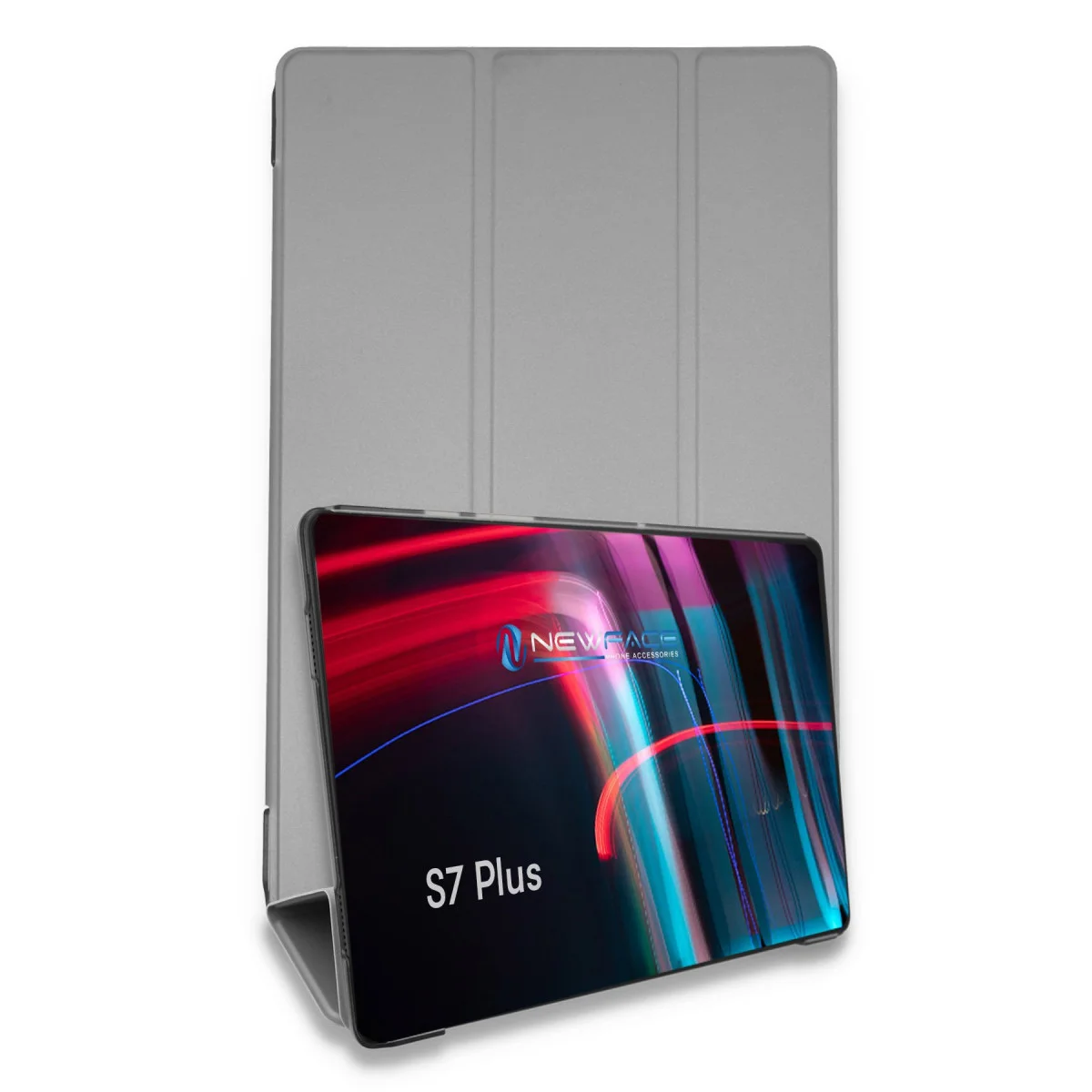 Galaxy T970 Tab S7 Plus 12.4 Kılıf Tablet Smart Kılıf - Gri
