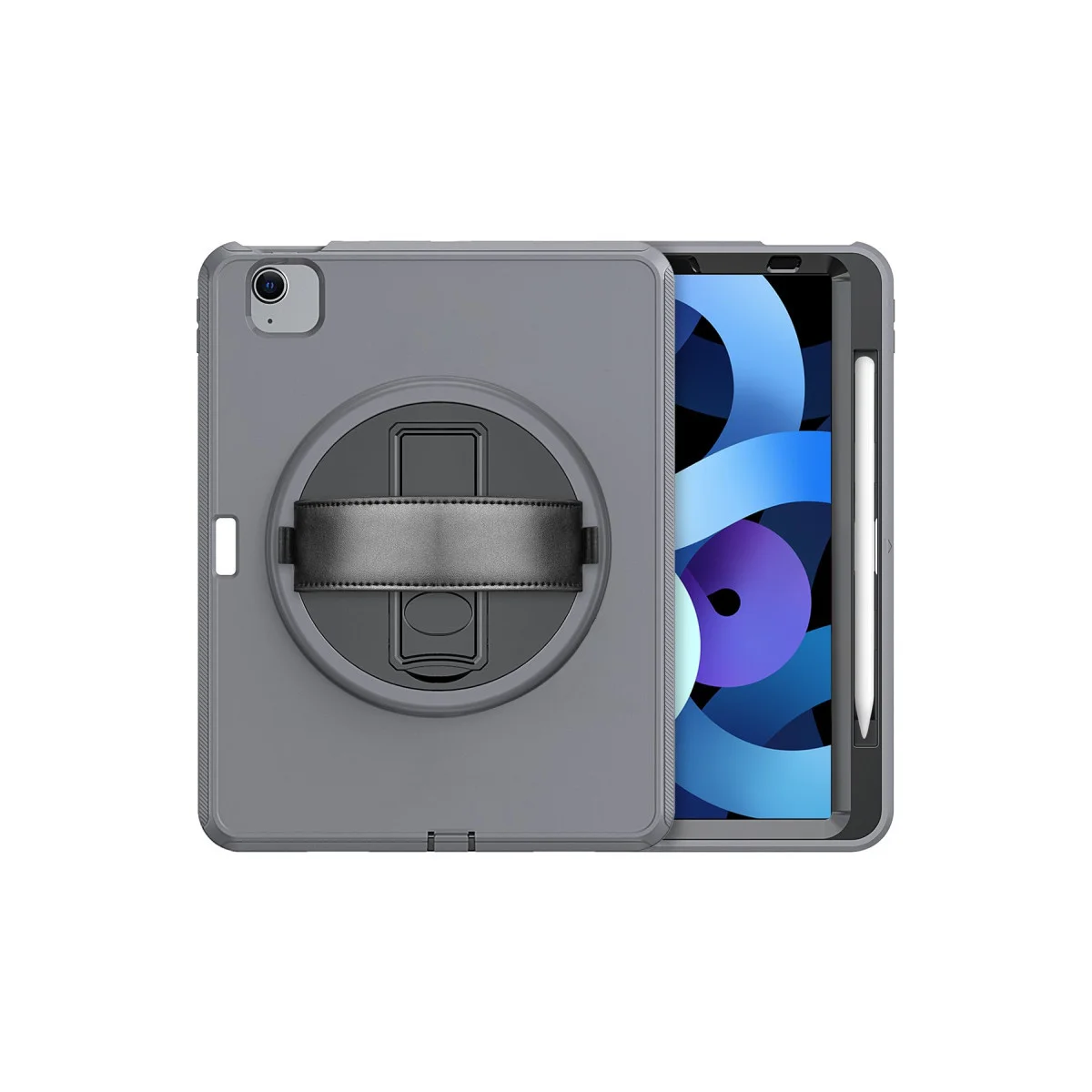 iPad 2022 10.9 (10.nesil) Kılıf Hand Strap Tablet Kılıfı - Gri