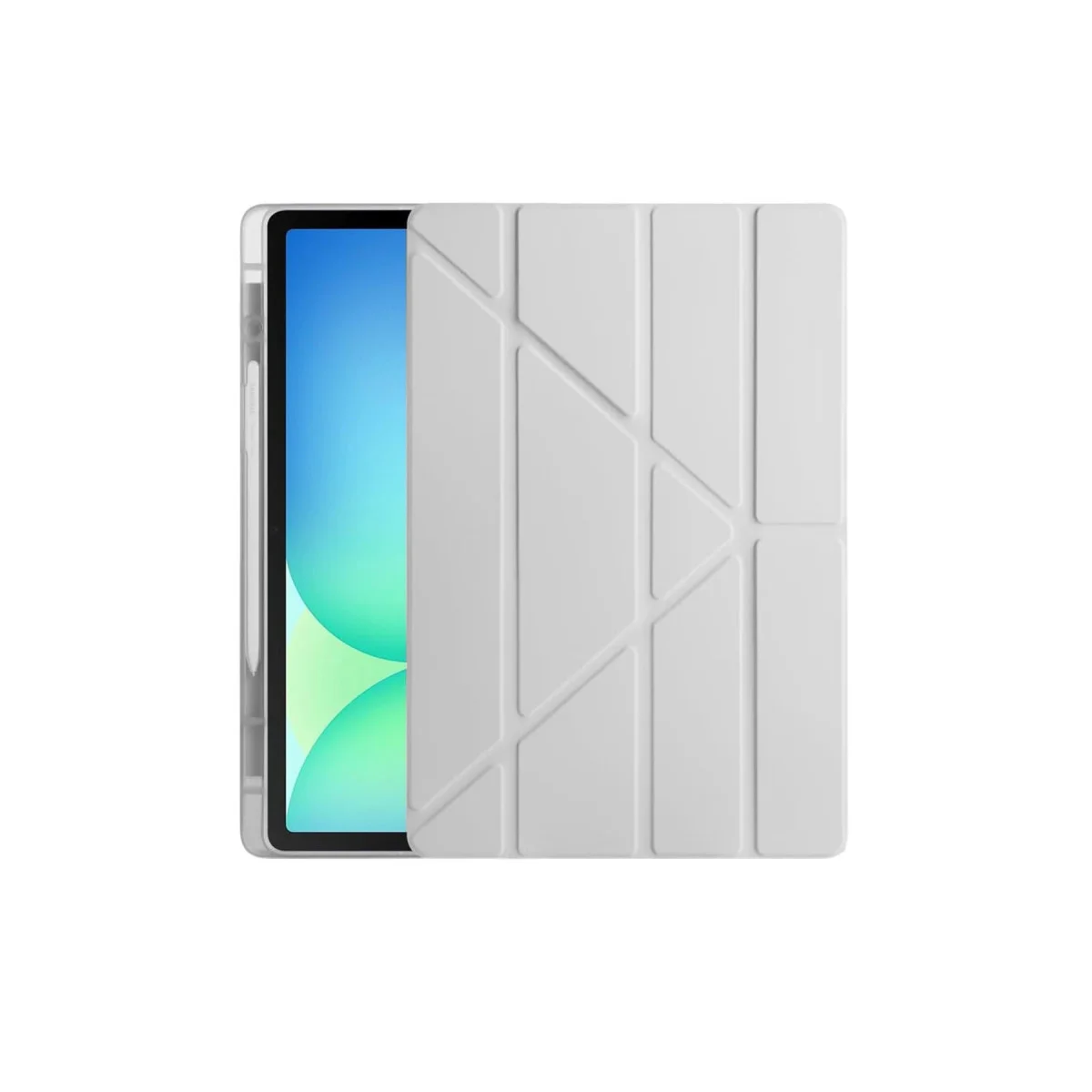 iPad Air 13 (2024) Kılıf Kalemlikli Mars Tablet Kılıfı - Gri