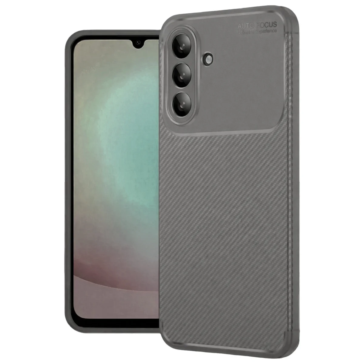Galaxy A56 Kılıf Auto Focus Karbon Kapak - Gri