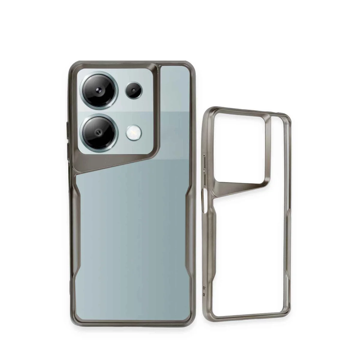 Redmi Note 13 Pro 4G Kılıf Boyi Silikon Kapak - Gümüş
