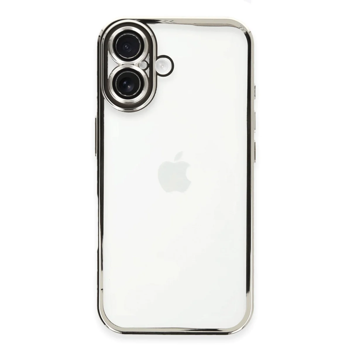 iPhone 16 Kılıf Razer Lensli Silikon - Gümüş