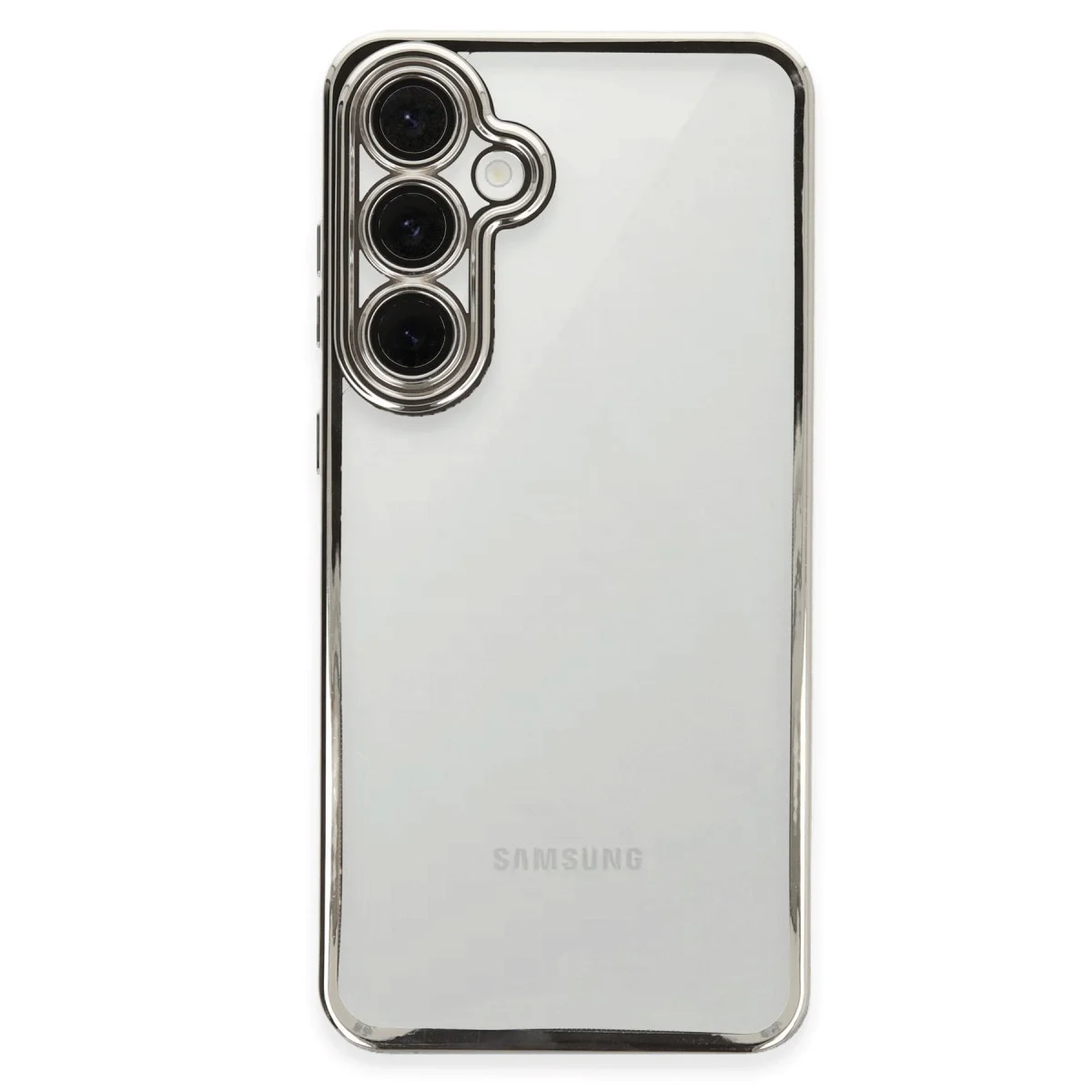 Galaxy S24 FE Kılıf Razer Lensli Silikon - Gümüş