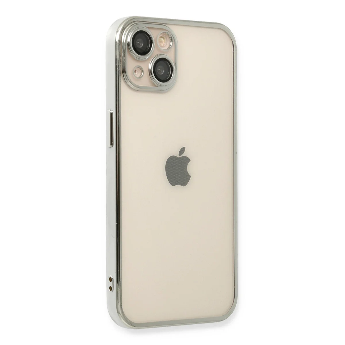 iPhone 13 Kılıf Razer Lensli Silikon - Gümüş