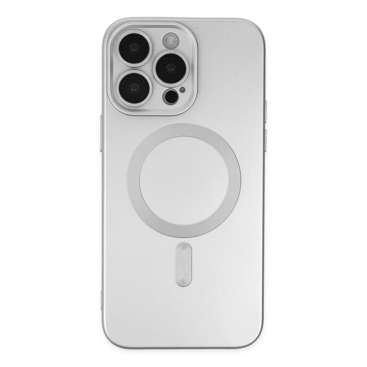 iPhone 14 Pro Kılıf Moshi Lens Magneticsafe Silikon - Gümüş