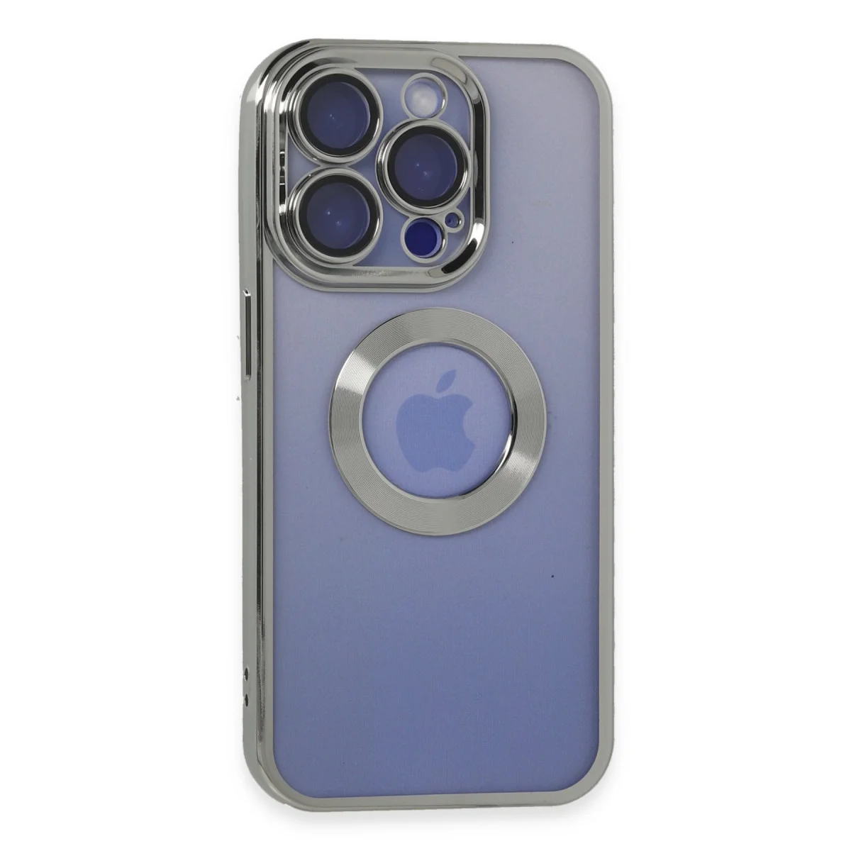 iPhone 15 Pro Max Kılıf Slot Silikon - Gümüş
