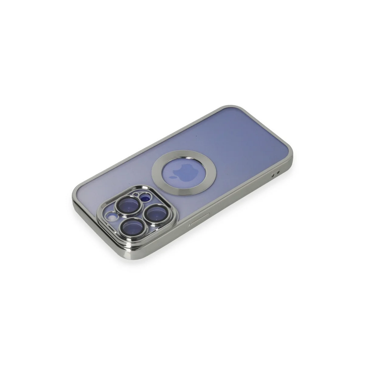 iPhone 15 Pro Max Kılıf Slot Silikon - Gümüş