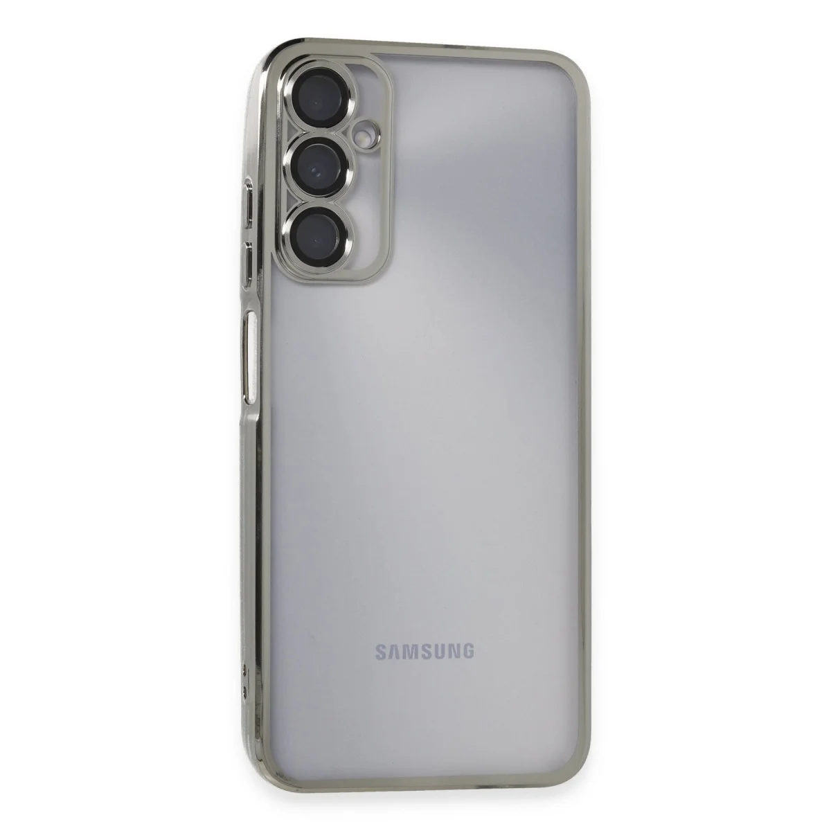 Galaxy A05S Kılıf Razer Lensli Silikon - Gümüş
