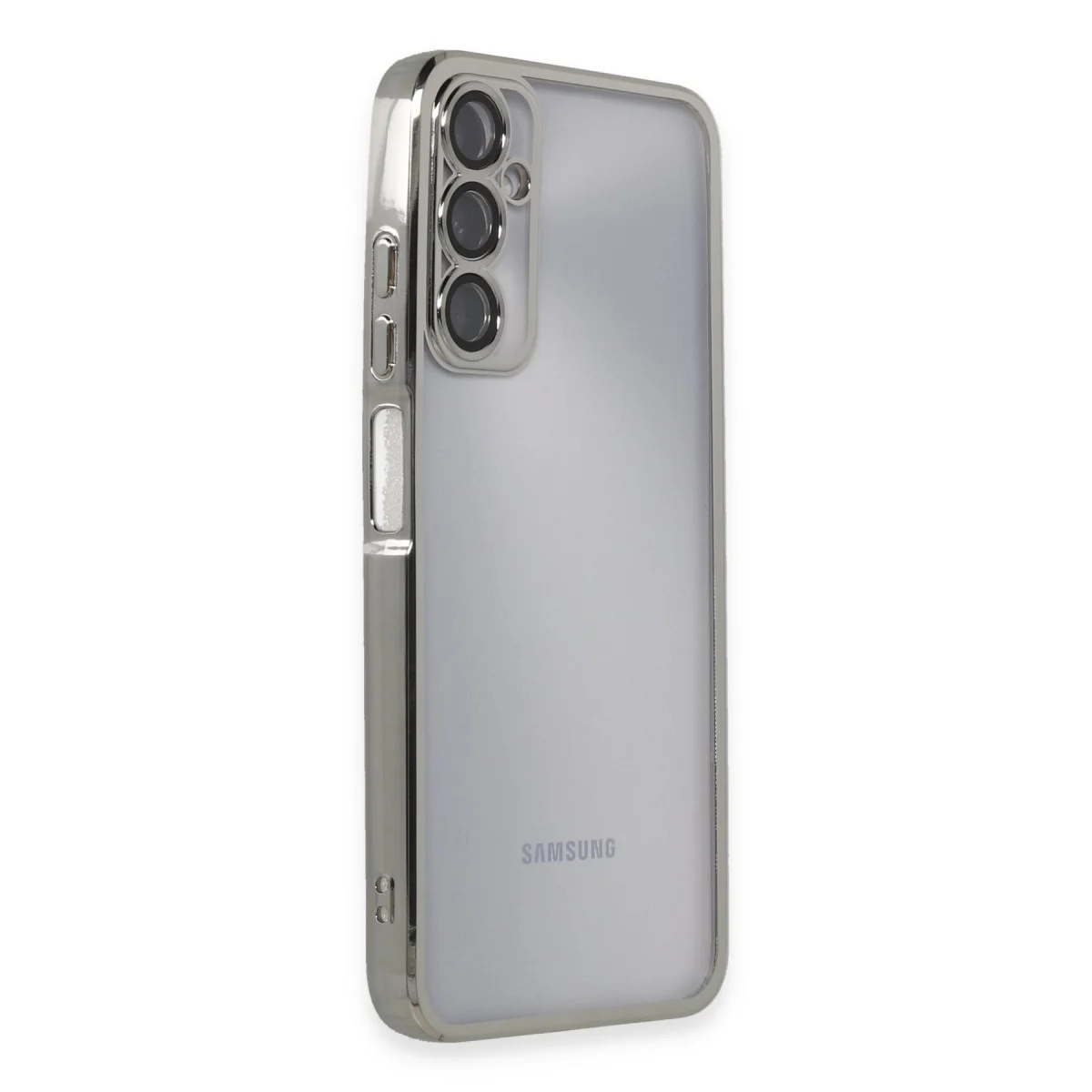 Galaxy A05S Kılıf Razer Lensli Silikon - Gümüş