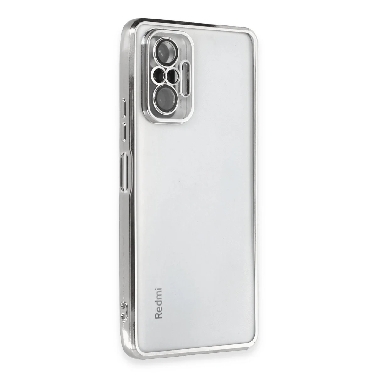 Redmi Note 10 Pro Kılıf Razer Lensli Silikon - Gümüş