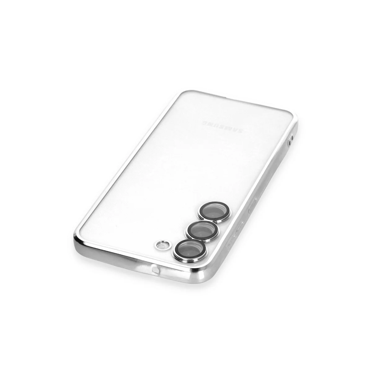 Galaxy S24 Kılıf Razer Lensli Silikon - Gümüş