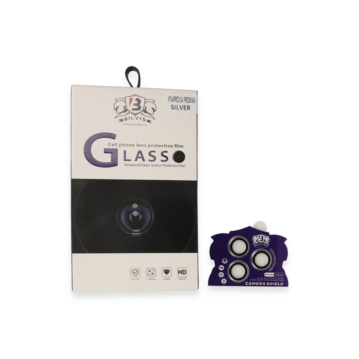 iPhone 14 Pro Max Bilvis Titan Kamera Lens - Gümüş