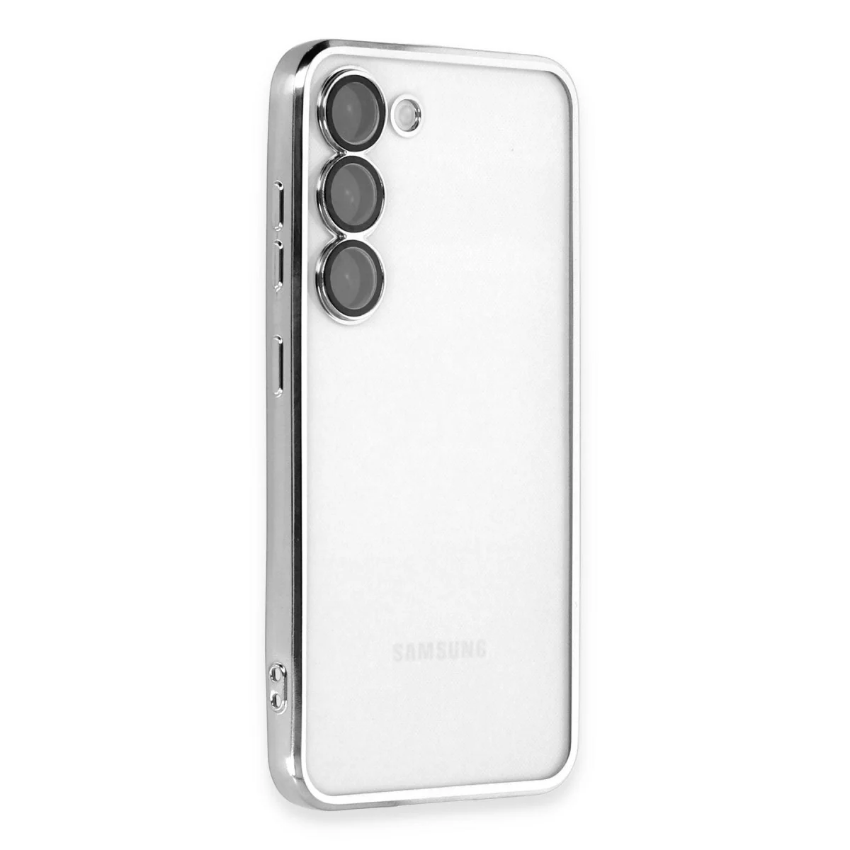 Galaxy S23 Plus Kılıf Razer Lensli Silikon - Gümüş