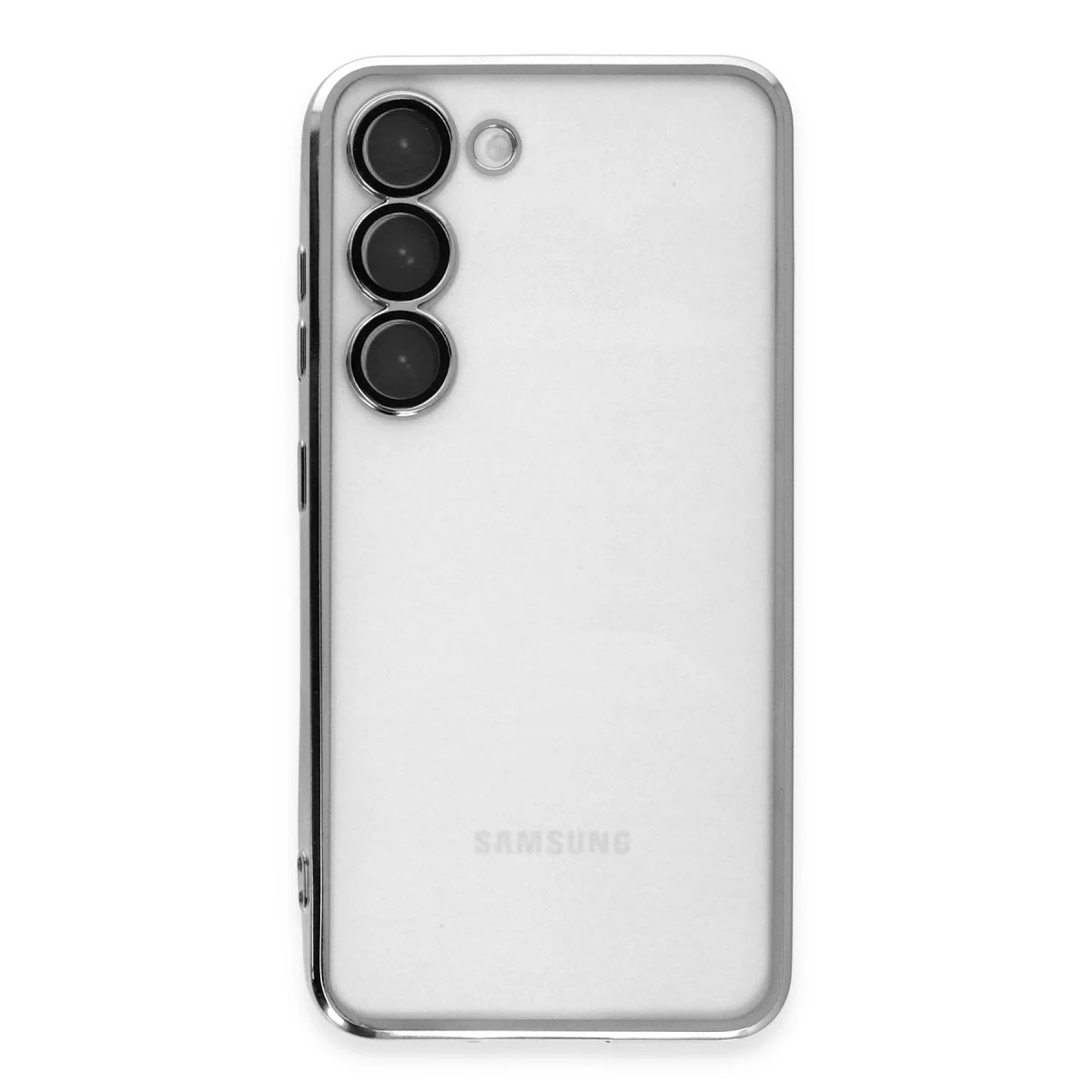 Galaxy S23 Plus Kılıf Razer Lensli Silikon - Gümüş