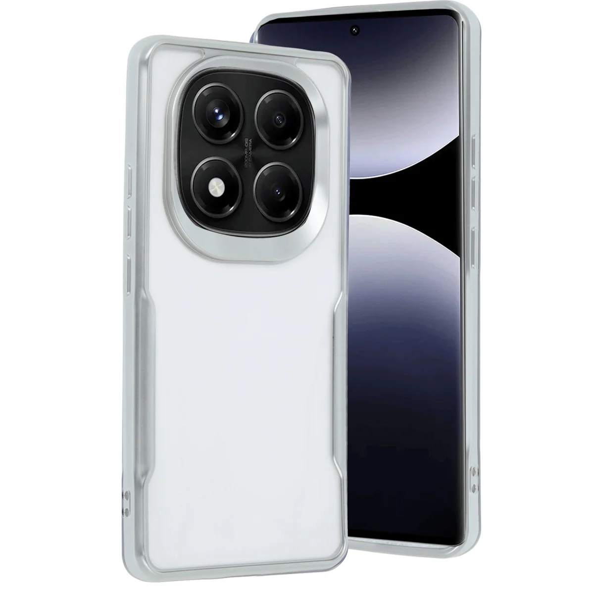 Redmi Note 14 Pro 4G Kılıf Boyi Silikon Kapak - Gümüş