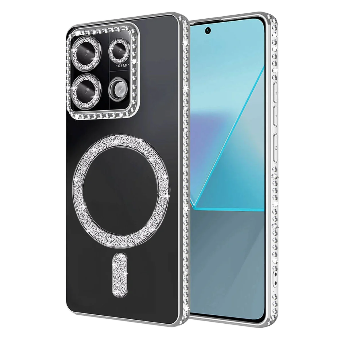 Redmi 13C Joke Simli Magneticsafe Kılıf - Gümüş
