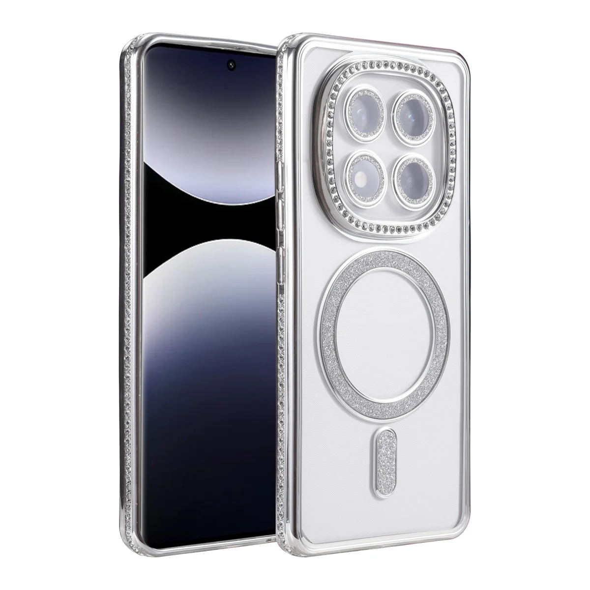 Redmi Note 14 Pro 5G Joke Simli Magneticsafe Kılıf - Gümüş