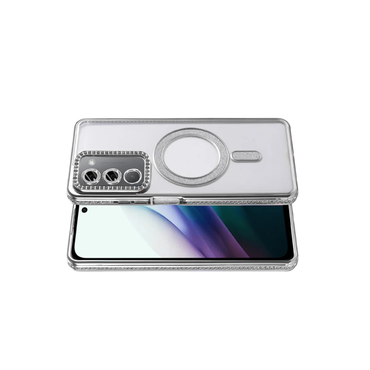 Redmi 15 4G Joke Simli Magneticsafe Kılıf - Gümüş