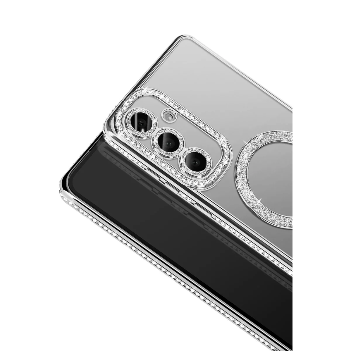 Galaxy A57 5G Joke Simli Magneticsafe Kılıf - Gümüş