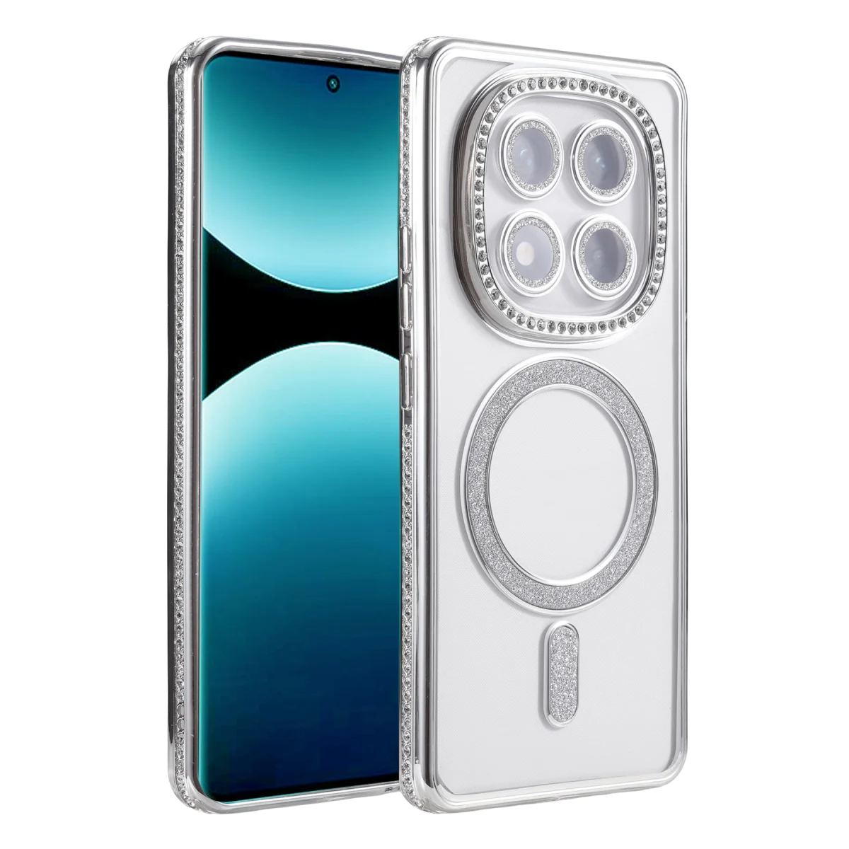 Redmi Note 15 Pro 5G Joke Simli Magneticsafe Kılıf - Gümüş
