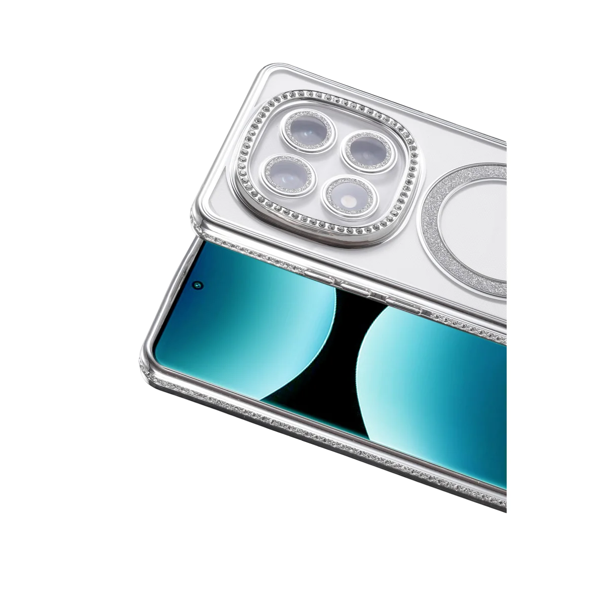 Redmi Note 15 Pro 5G Joke Simli Magneticsafe Kılıf - Gümüş
