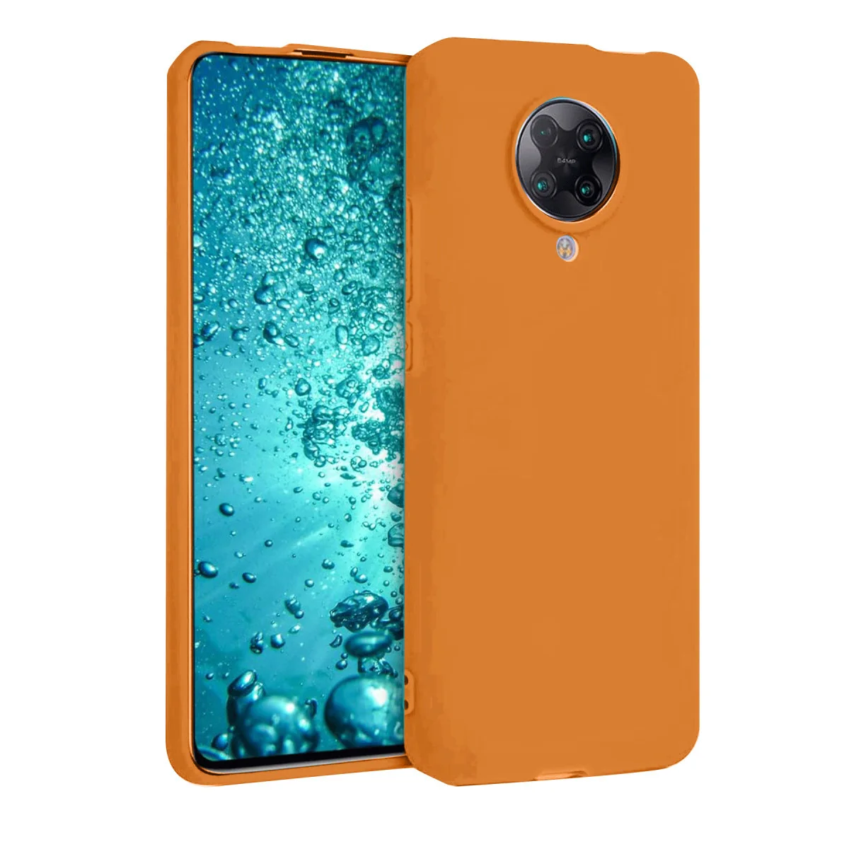 Redmi K30 Pro Kılıf Nano içi Kadife Silikon - Turuncu