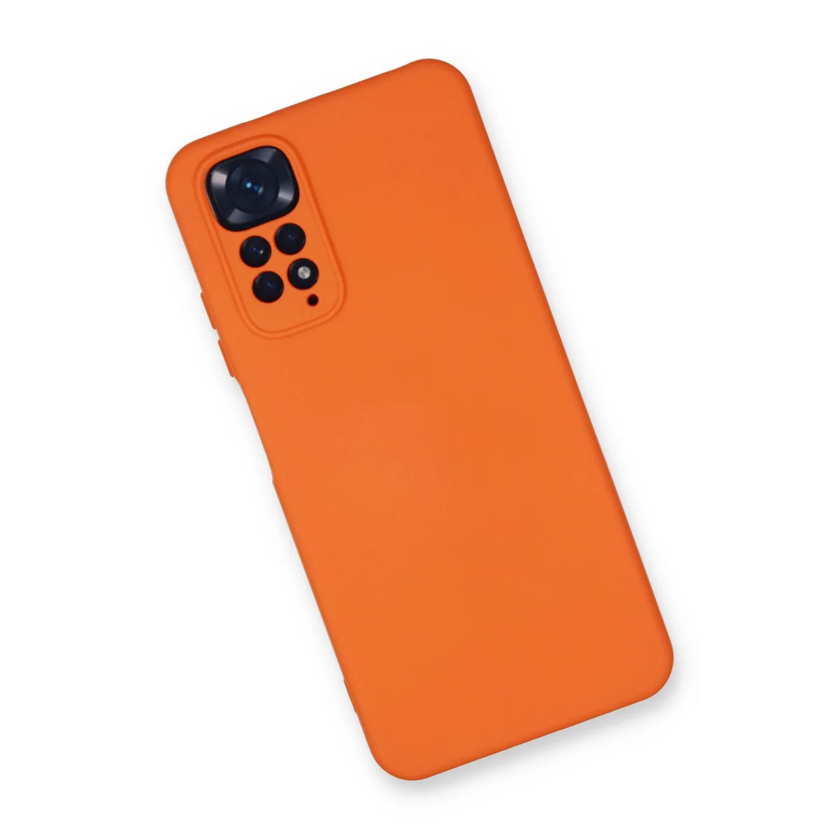 Redmi Note 11 Kılıf Nano içi Kadife Silikon - Turuncu