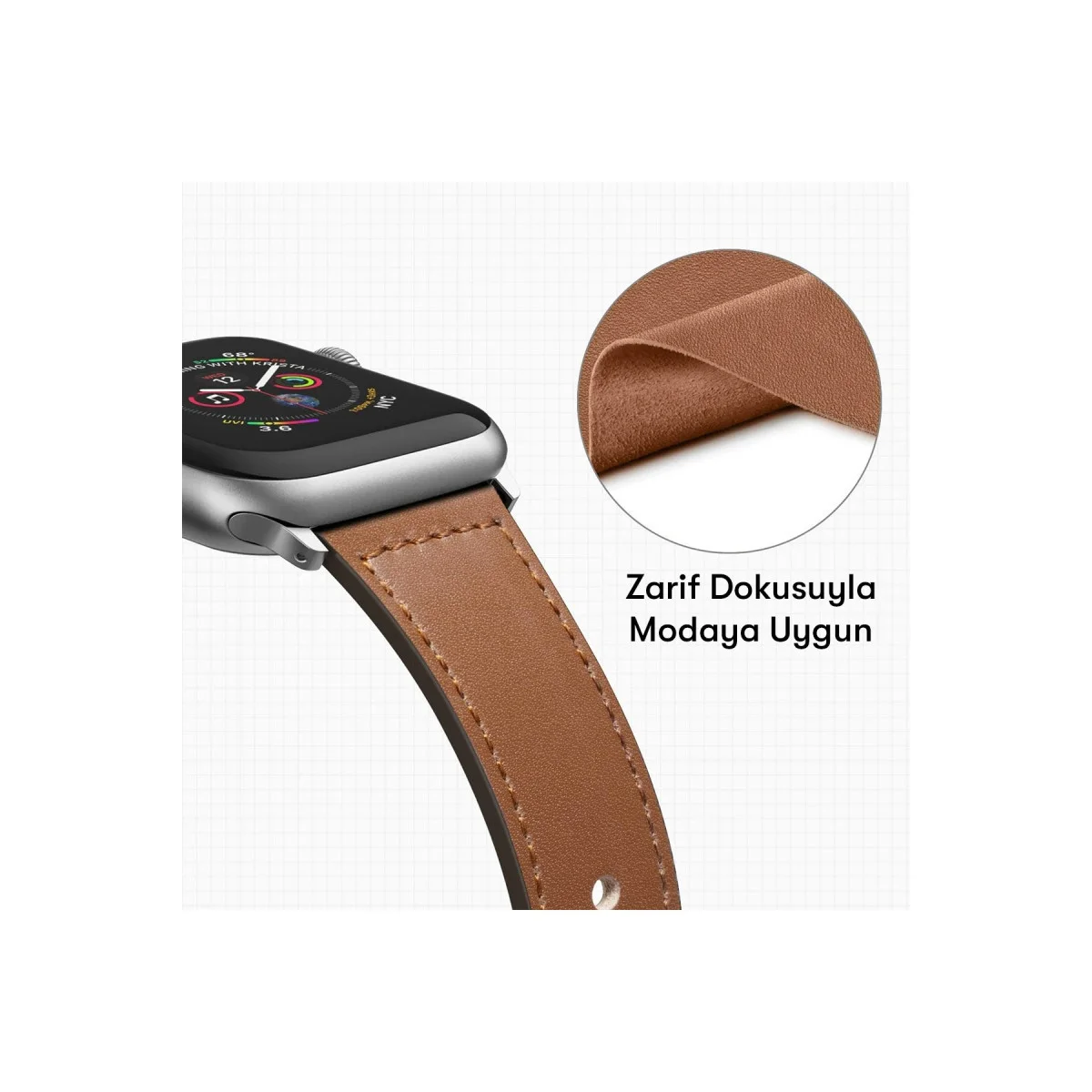 Watch 38mm KR415 Luaz Deri Kordon - Turuncu