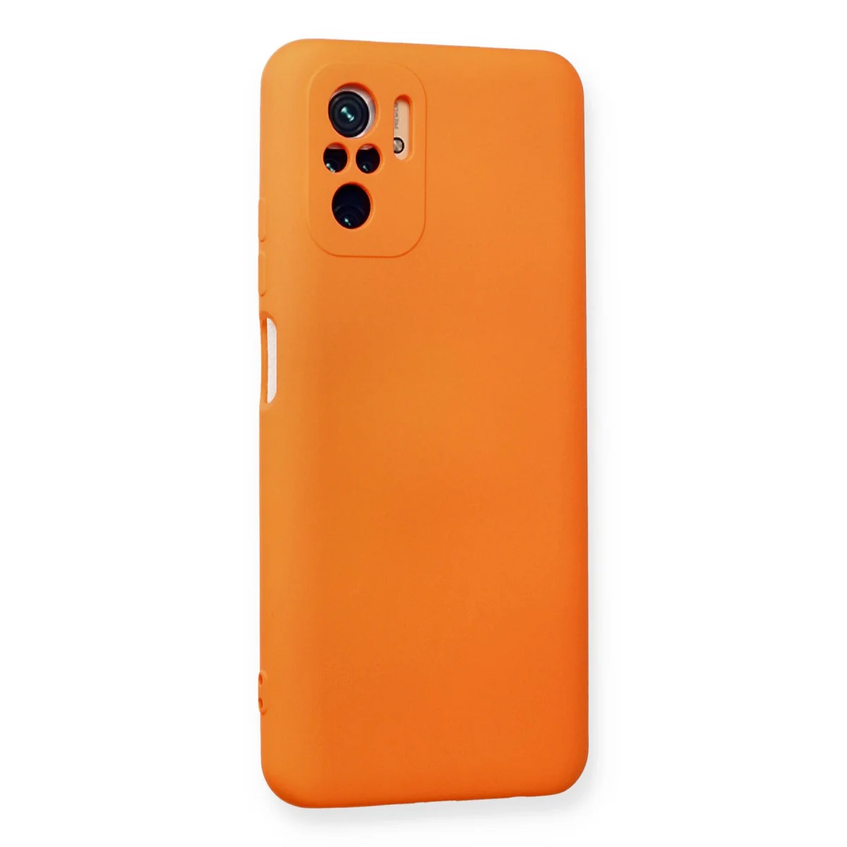 Redmi Note 10 Kılıf Nano içi Kadife Silikon - Turuncu