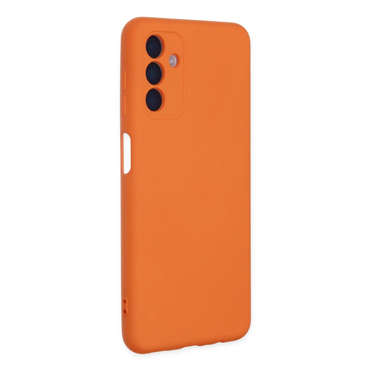 Galaxy A04S Kılıf Nano içi Kadife Silikon - Turuncu