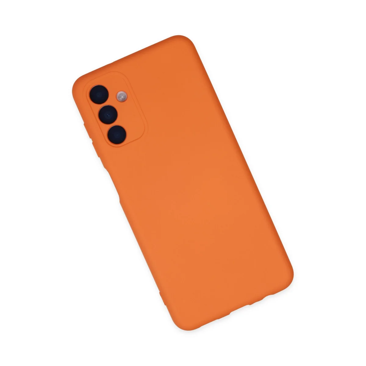 Galaxy A04S Kılıf Nano içi Kadife Silikon - Turuncu
