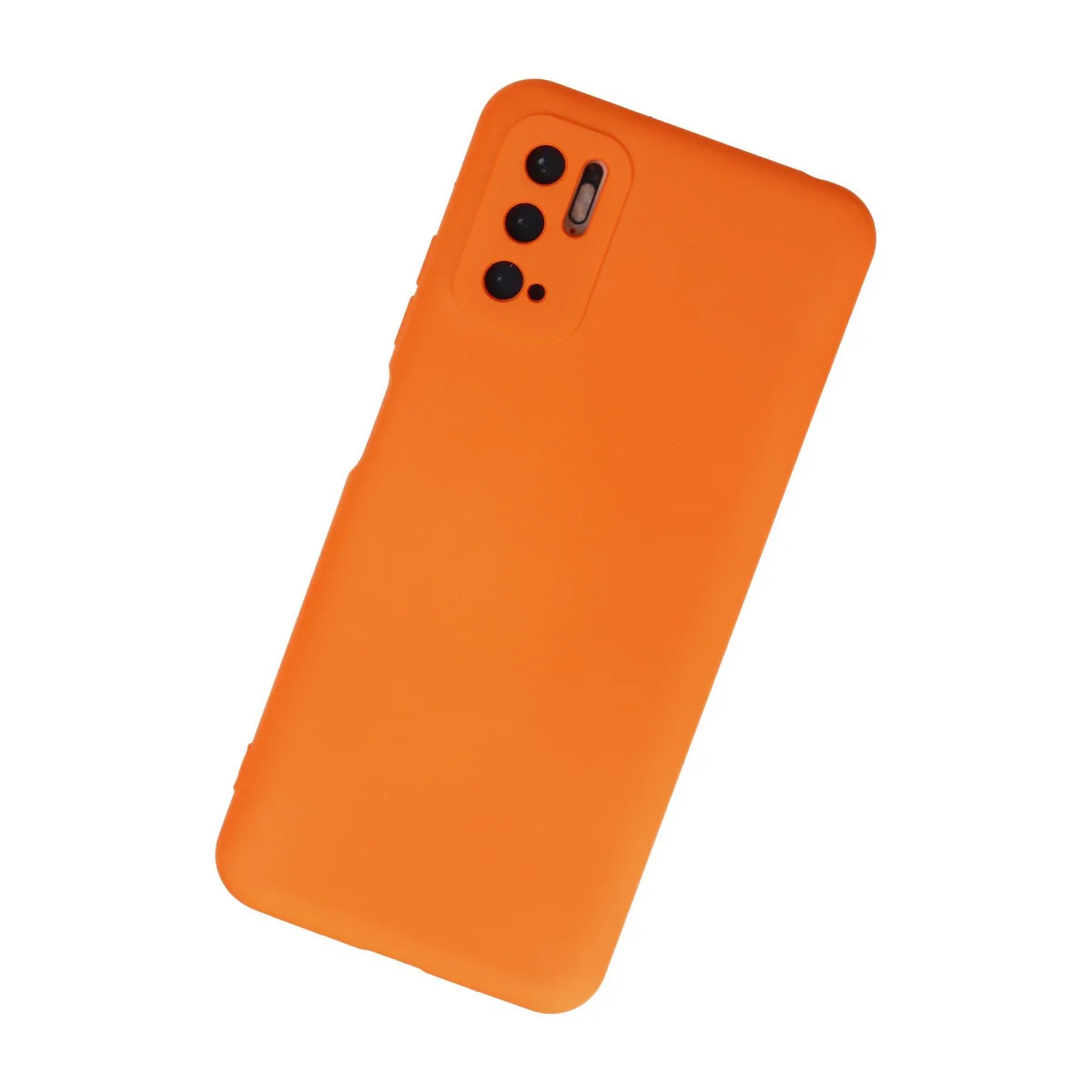 Redmi Note 10 5G Kılıf Nano içi Kadife Silikon - Turuncu