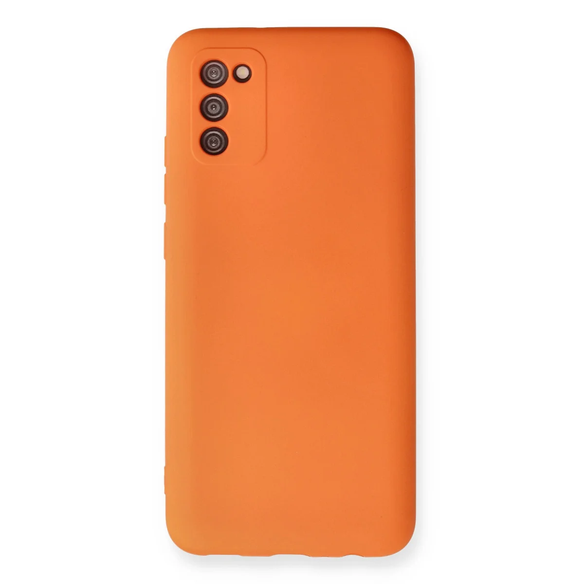 Galaxy A03S Kılıf Nano içi Kadife Silikon - Turuncu