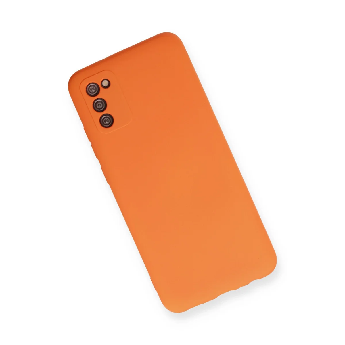 Galaxy A03S Kılıf Nano içi Kadife Silikon - Turuncu