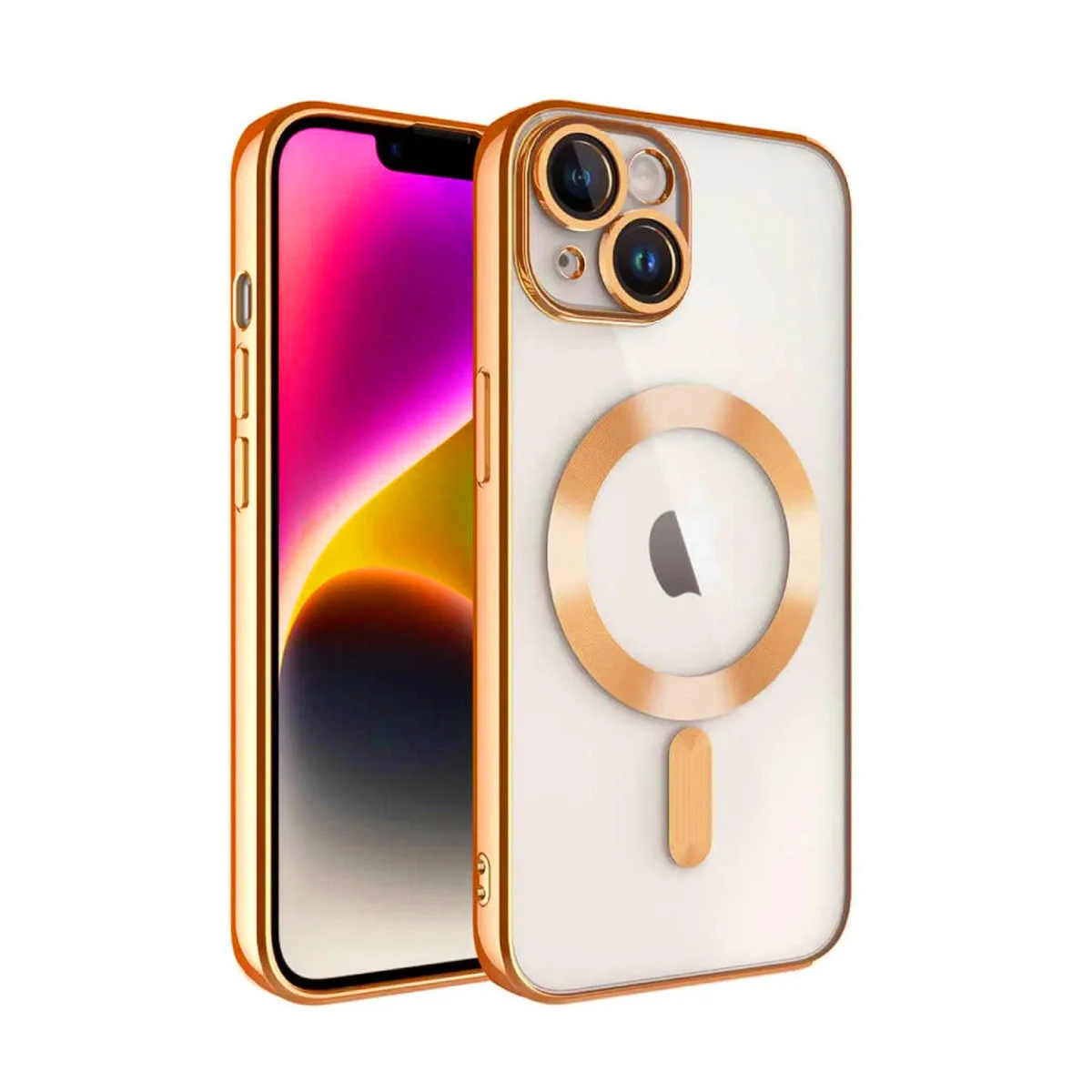 iPhone 13 Kılıf Kross Magneticsafe Kapak - Turuncu
