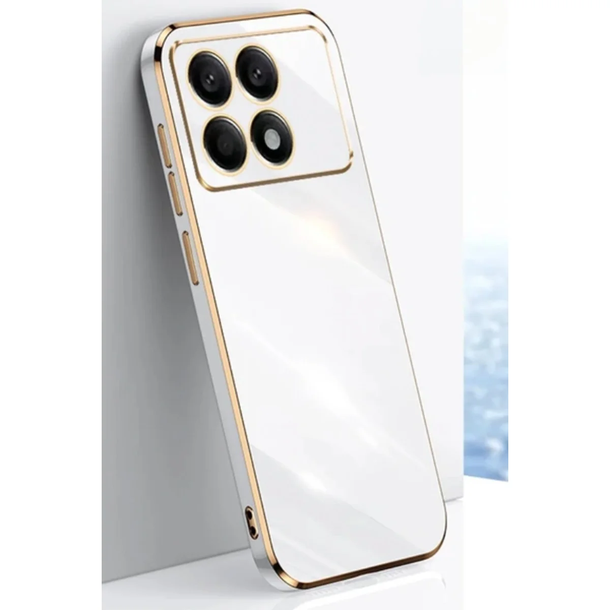 Poco X6 Pro Kılıf Volet Silikon - Beyaz