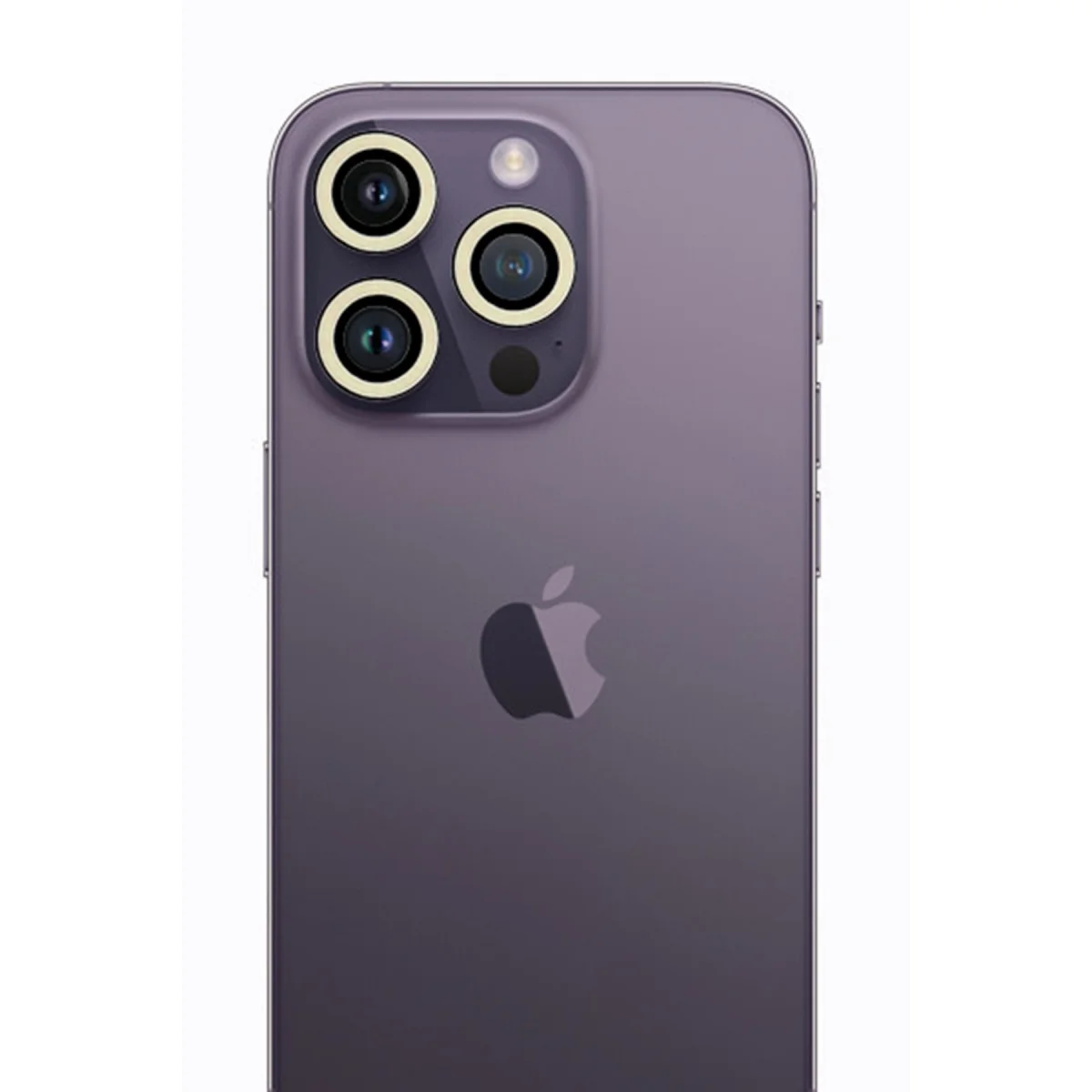 iPhone 12 Pro Neon Fosforlu Kamera Lens - Beyaz