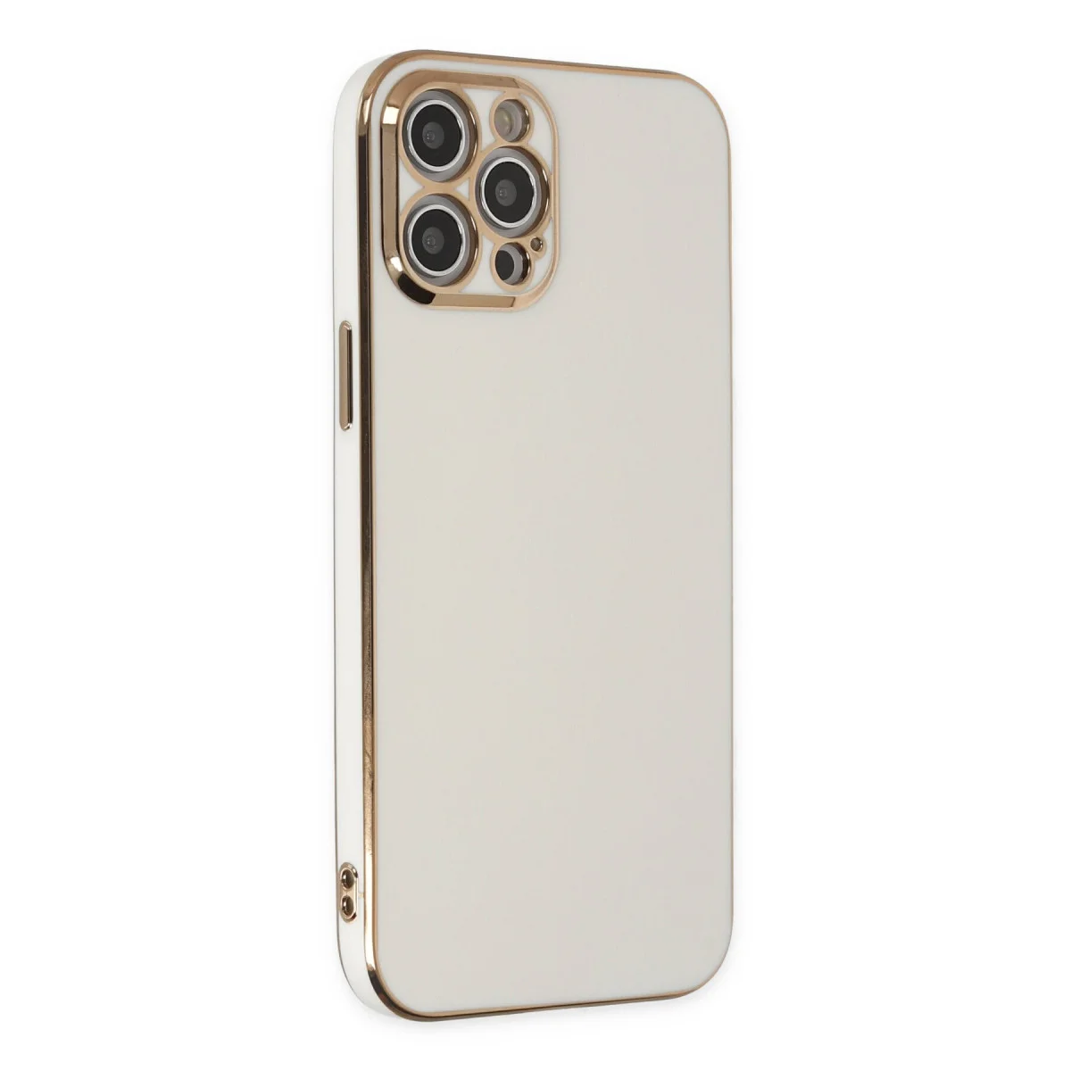 iPhone 12 Pro Kılıf Volet Silikon - Beyaz