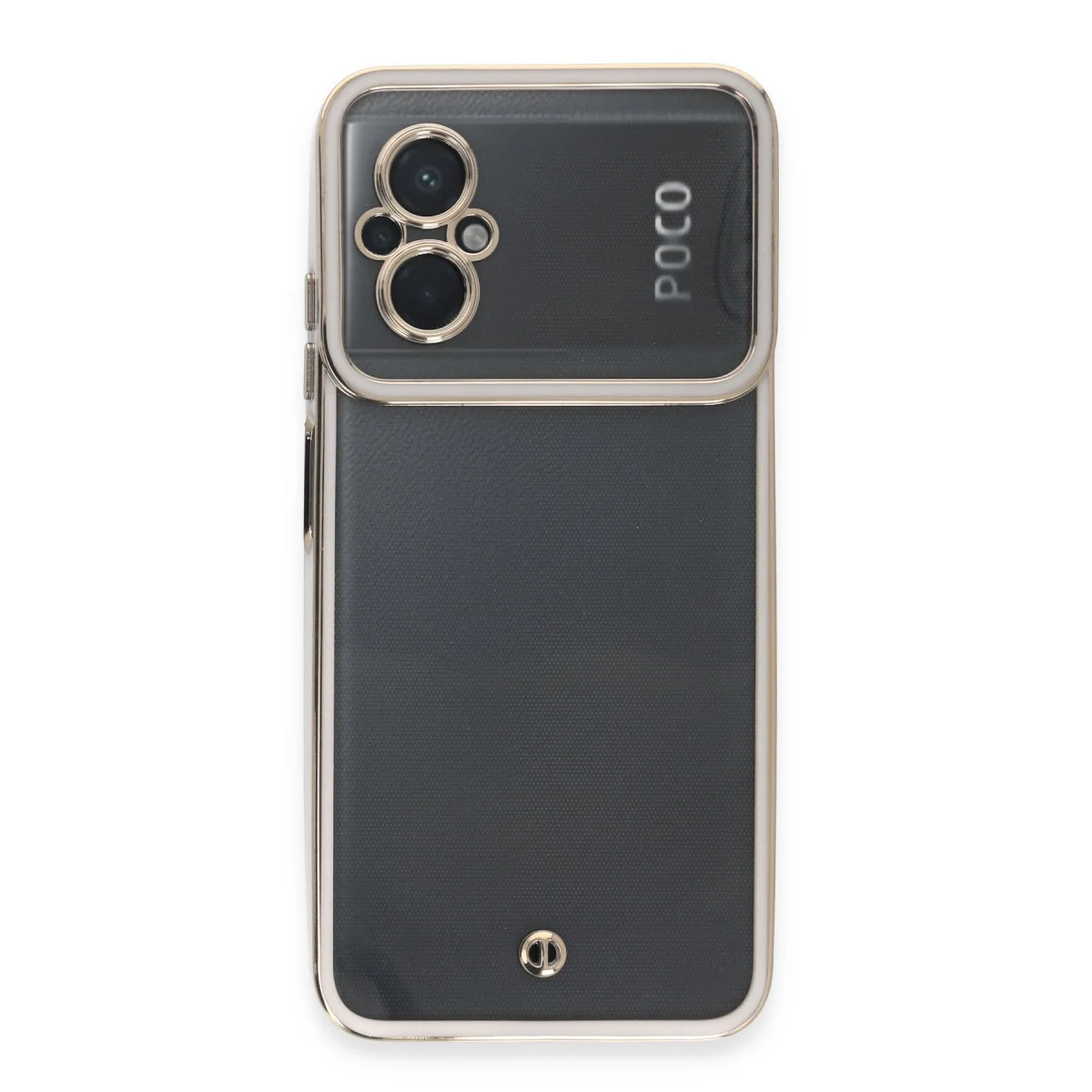 Poco M5 Kılıf Liva Lens Silikon - Beyaz