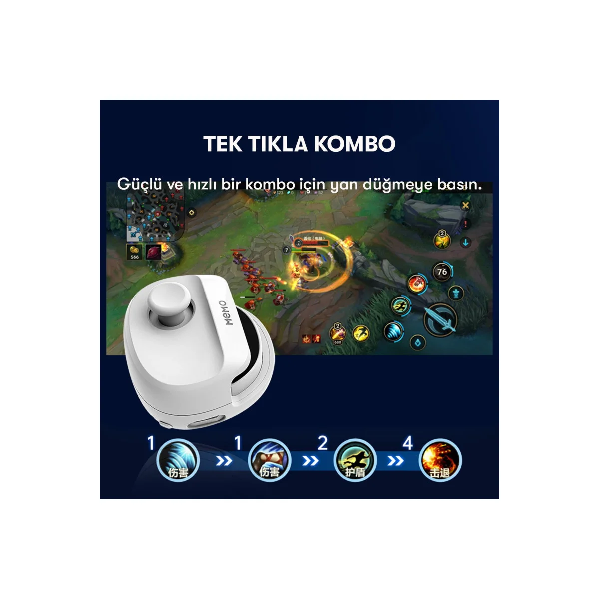Memo MB01 Oyun Tuşu - Beyaz