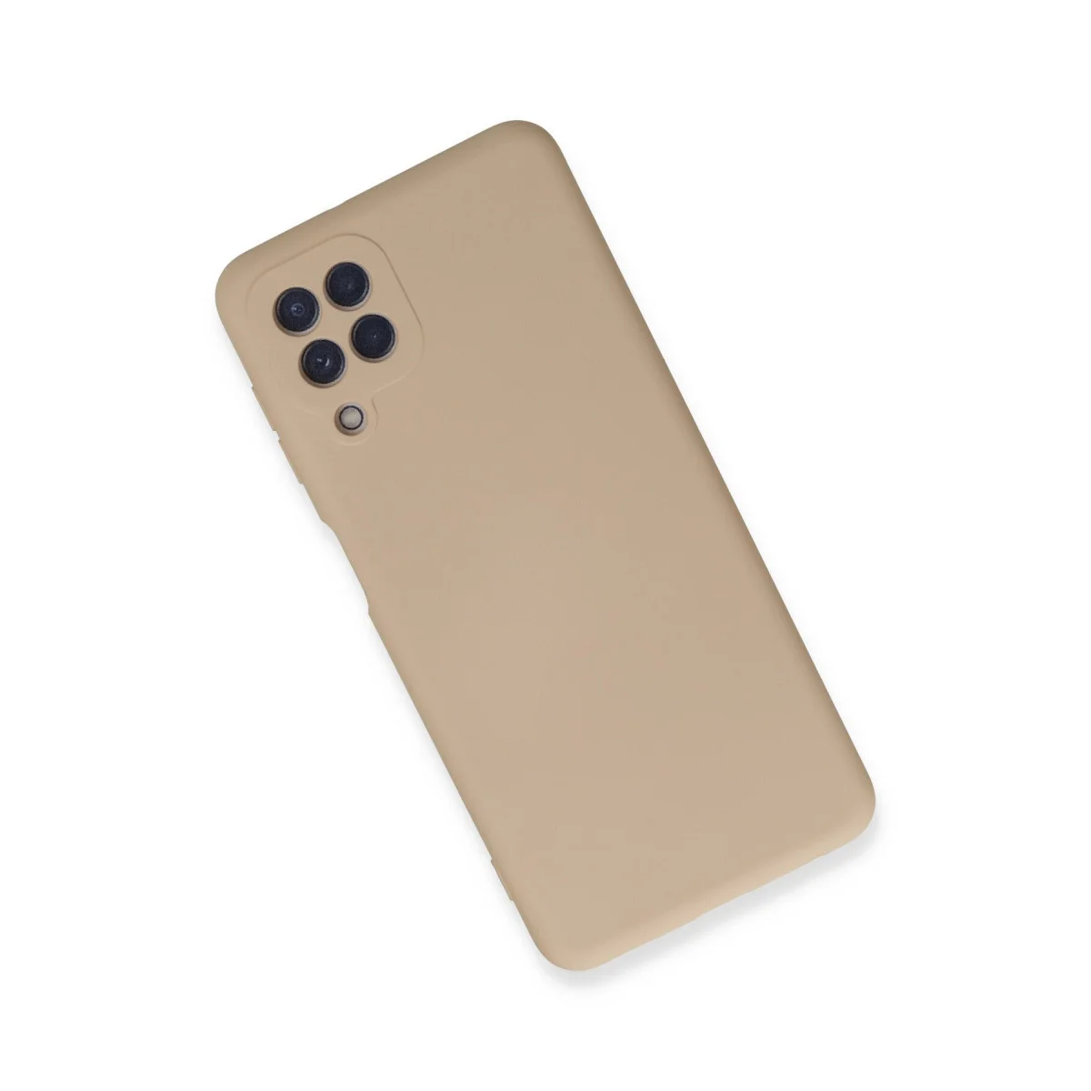 Galaxy A22 Kılıf Nano içi Kadife Silikon - Pudra