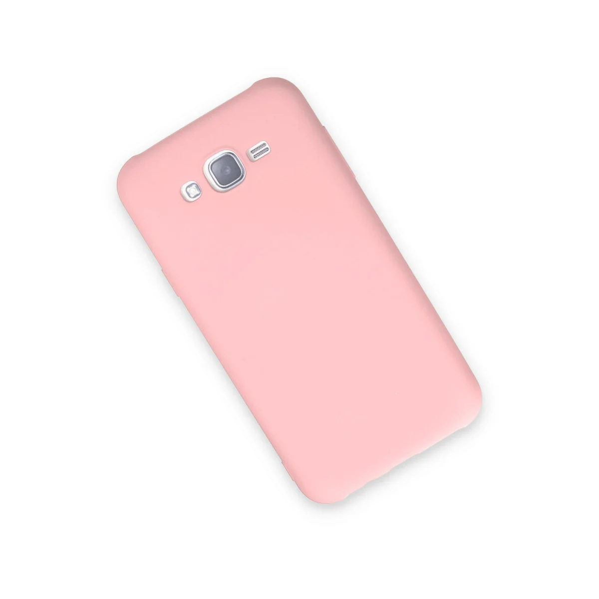 Galaxy J7 Kılıf Nano içi Kadife Silikon - Pudra