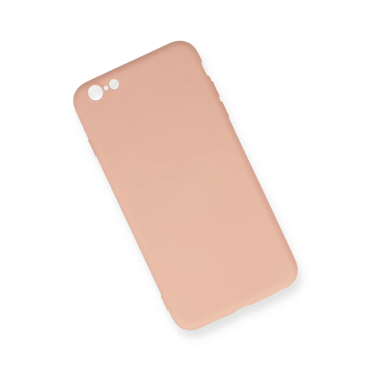 iPhone 6 Plus Kılıf Nano içi Kadife Silikon - Pudra