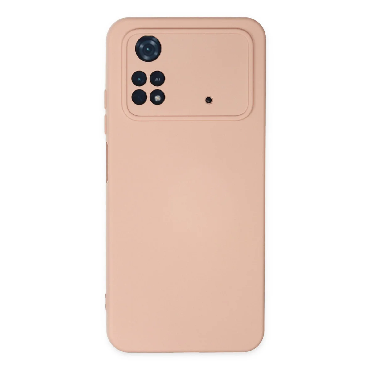 Poco M4 Pro 4G Kılıf Nano içi Kadife Silikon - Pudra